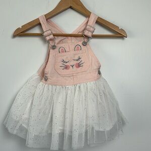 Oshkosh B’Gosh| Pink Bunny Overall Dress sz 2T